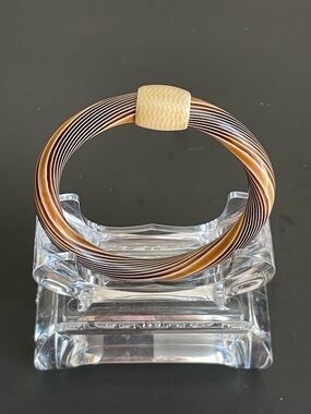 Vintage Lea stein paris knot bangle.